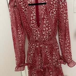 Saints + Secrets Red Ruffle Dress